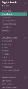 Slack list