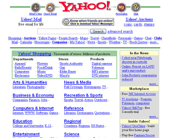 Yahoo Design 2000
