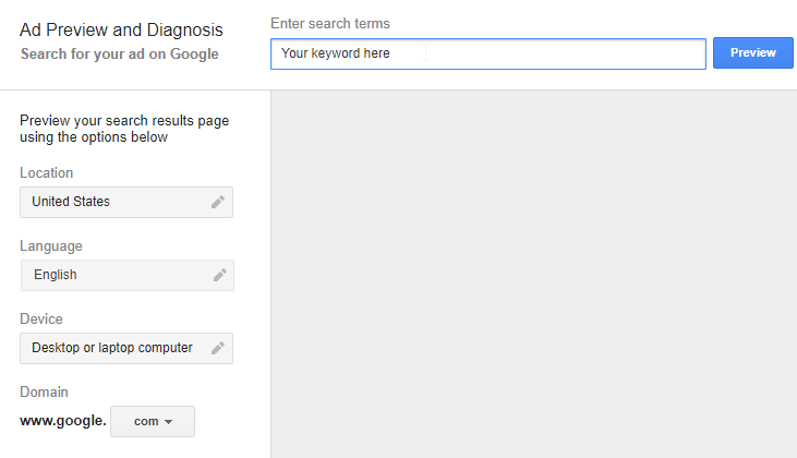 Ad Preview and Diagnosis Tool