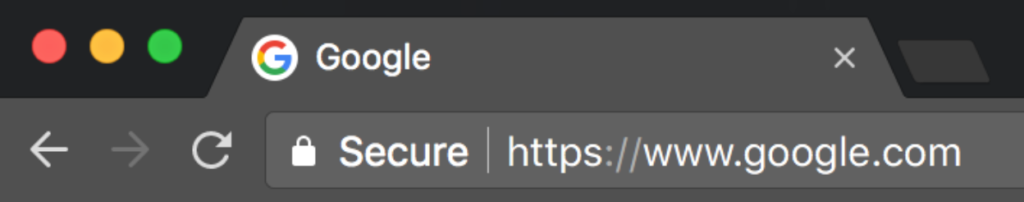 HTTPS Secure Notification Screenshot